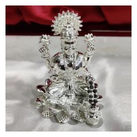 Goddess Laxmi Idol In Pure 925 Silver (3)