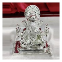 Shreemant Dagdusheth Halwai Ganesh Idol In Pure 925 Silver (1)