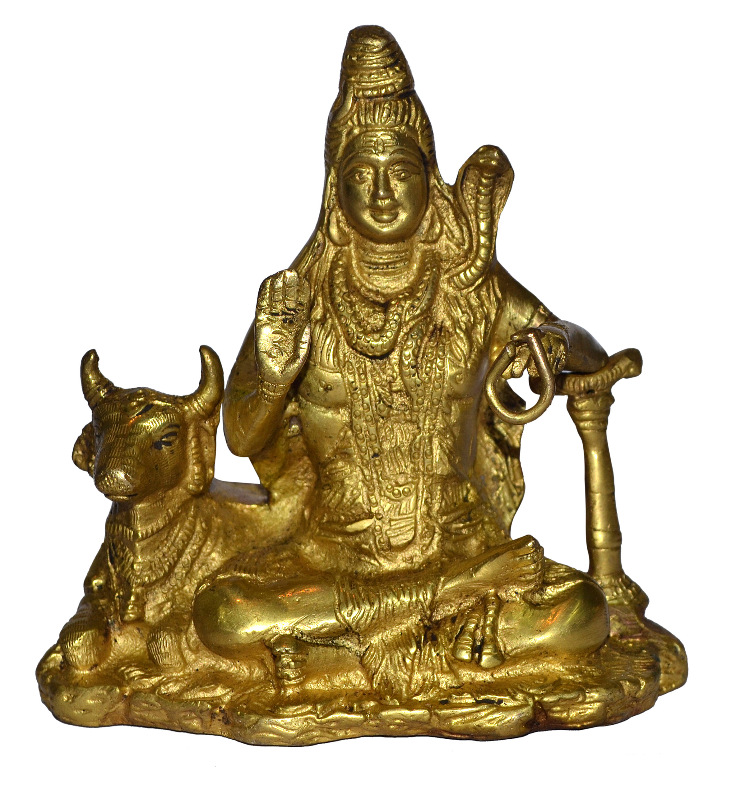 Lord Shiva Idol In Brass Hindu Religious God Sculpture