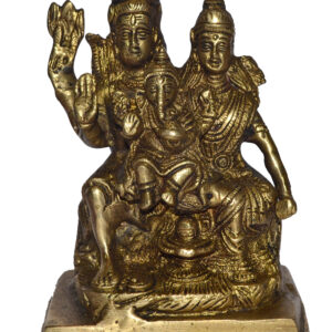 Shiv Parivar Idol In Brass Hindu Religious God Sculpture