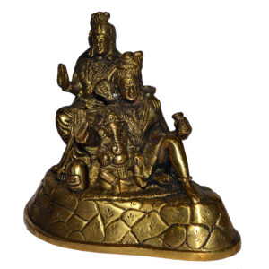 Shiv Parivar Idol In Brass Hindu Religious God Sculpture