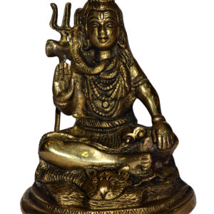 Lord Shiva Idol In Brass Hindu Religious God Sculpture