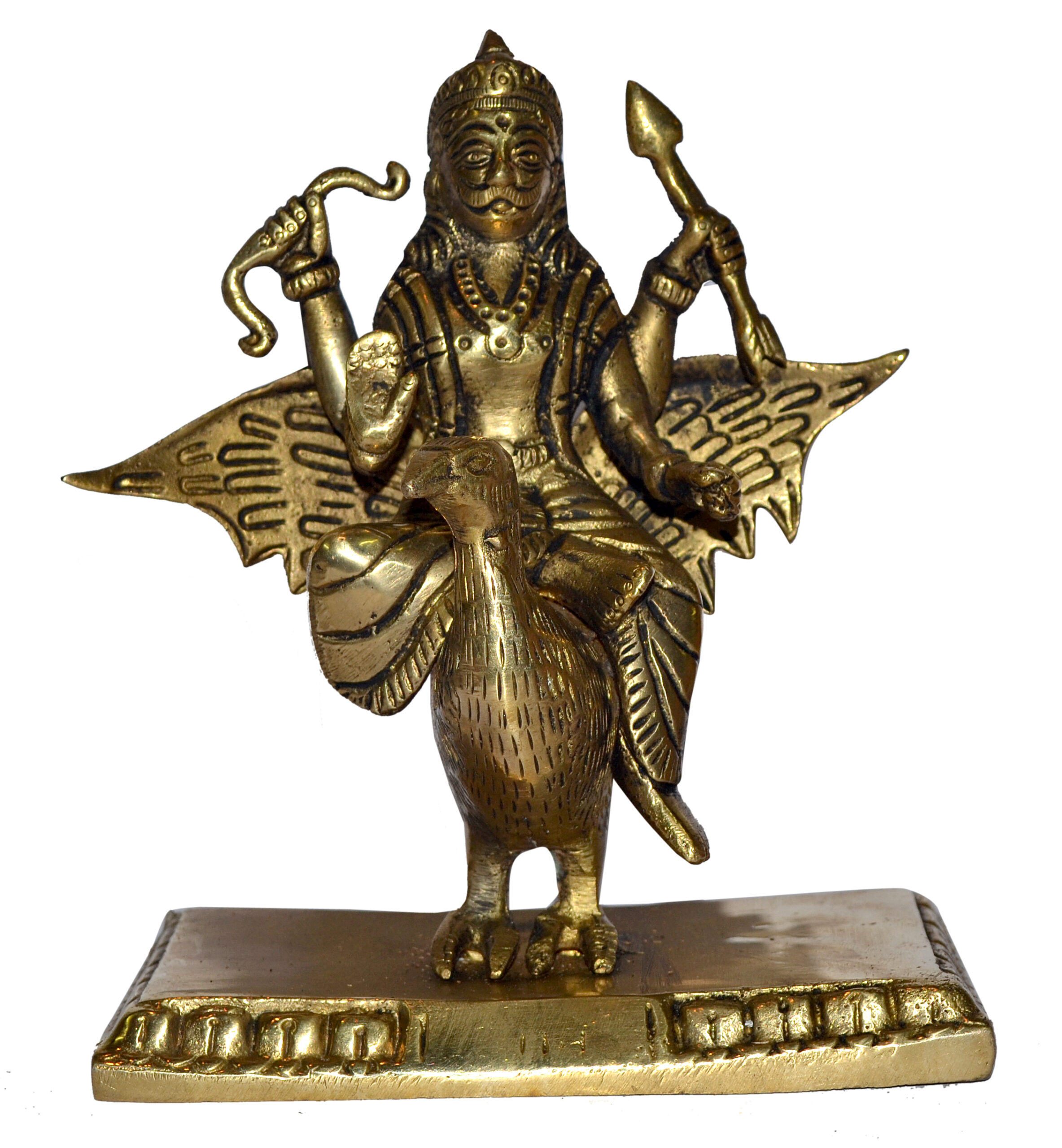Shani Idol In Brass Hindu Religious God Sculpture Planet