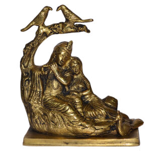 Radhe Kirshna Idol In Brass Hindu Religious God Sculpture