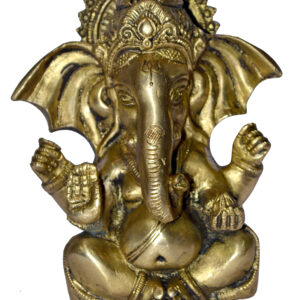 Lord Ganesh Idol In Brass Hindu Religious God Sculpture