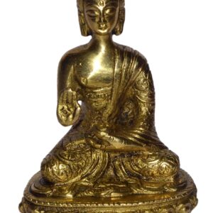 Bhuddha Idol In Brass Hindu Religious God Sculpture