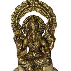 Godess Laxmi Idol In Brass Hindu Religious God Sculpture