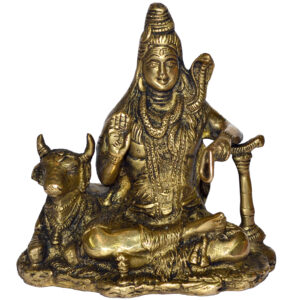 Lord Shiva Idol In Brass Hindu Religious God Sculpture