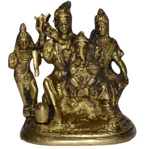 Shiv Parivar Idol In Brass Hindu Religious God Sculpture