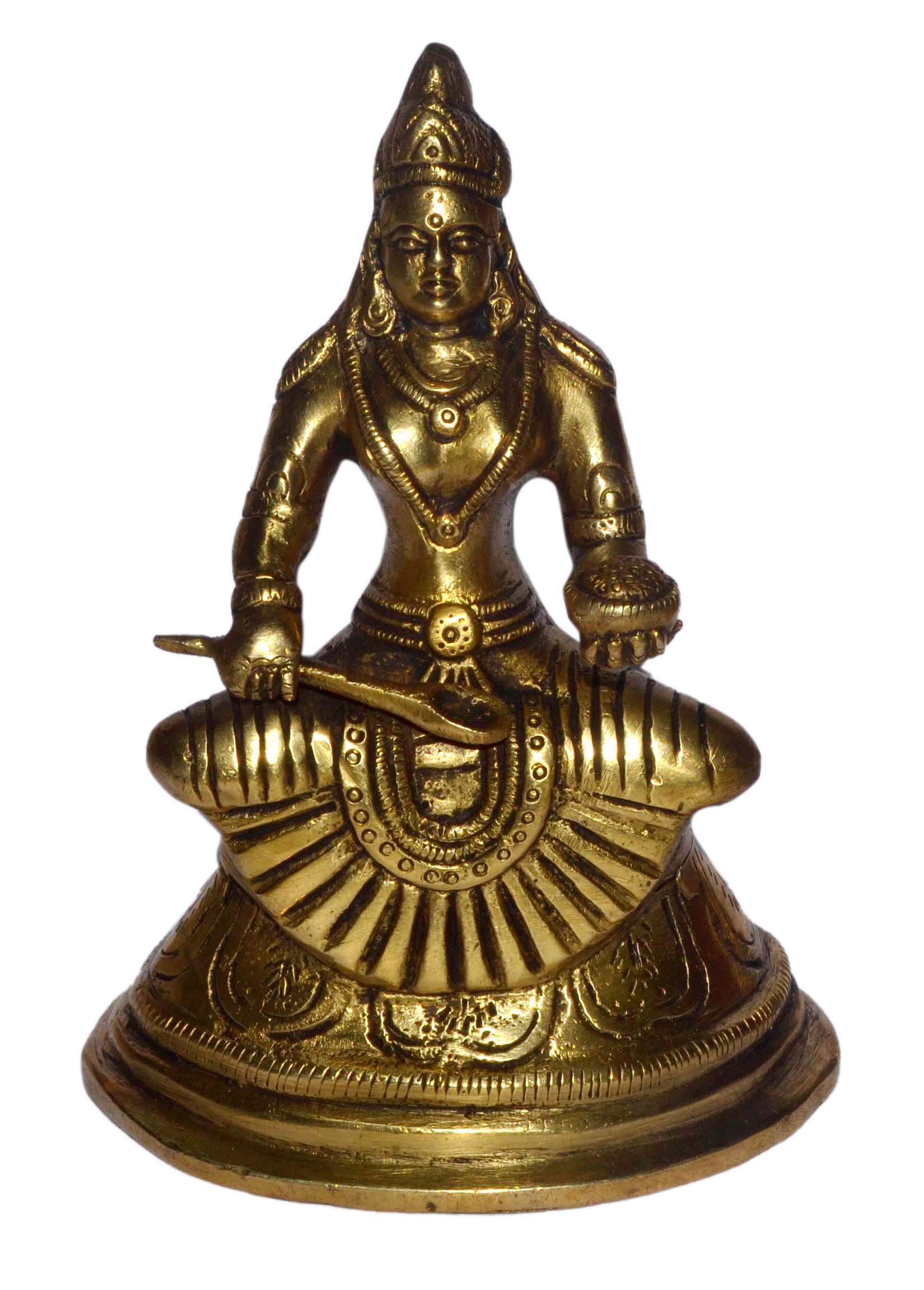 Annapurna Devi Idol In Brass Hindu Religious God Sculpture