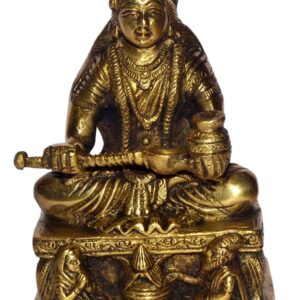 Annapurna Devi Idol In Brass Hindu Religious God Sculpture