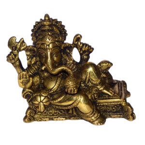 Lord Ganesh Idol In Brass Hindu Religious God Sculpture