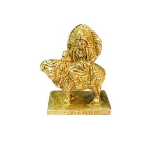 Shani Planet Idol In Brass Hindu Religious Gold Sculpture(SMALL)