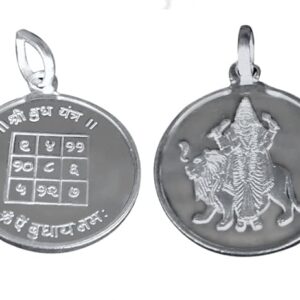 Buddha Graha/Mercury Planet Yantra Pendant Blessed and Energized Navgraha Planetary Locket (Pure Silver)