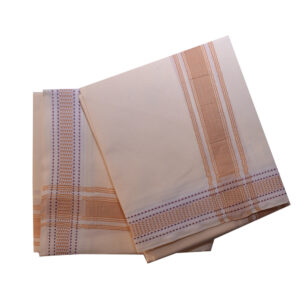 Cream Dhoti With Shawl In Pure Cotton