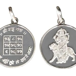 Rahu Graha/Rahu Planet Yantra Pendant Blessed and Energized Navgraha Planetary Locket (Pure Silver)