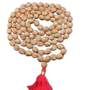 4 Mukhi Indonesian Rudraksha Mala 108 Beads 7mm-9mm Lab Certified