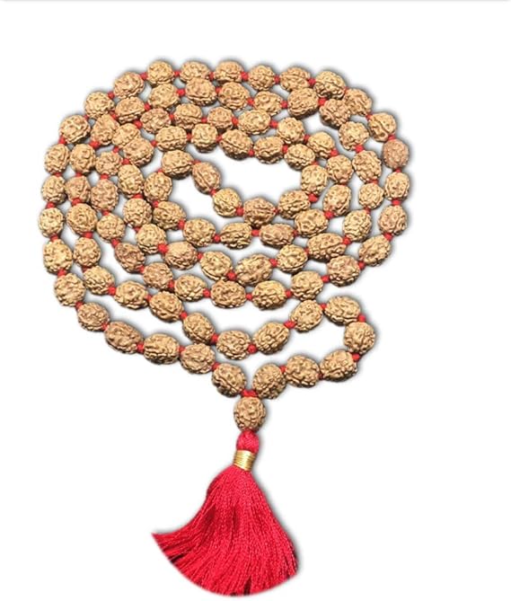 4 Mukhi Indonesian Rudraksha Mala 108 Beads 7mm-9mm Lab Certified