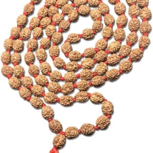 4 Mukhi Indonesian Rudraksha Mala 108 Beads 9mm-11mm Lab Certified