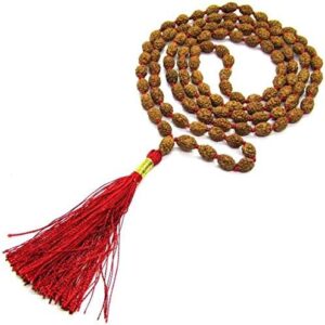 3 Mukhi Indonesian Rudraksha Mala 108 Beads 9mm-11mm Lab Certified