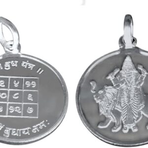 Buddha Graha / Mercury Planet Yantra Pendant in Pure Silver 999 Blessed and Energized Navgraha Planetary Locket
