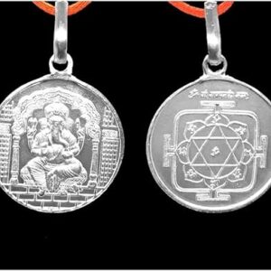 Ganesh Yantra Pendant In Pure Silver 999 Blessed And Energized Locket