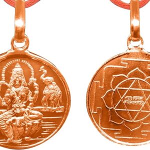 Maha Laxmi Yantra Pendant In Pure Copper 999 Blessed And Energized Locket
