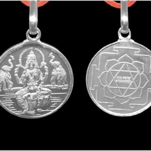 MahaLaxmi Yantra Pendant in Pure Silver 999 Blessed and Energised