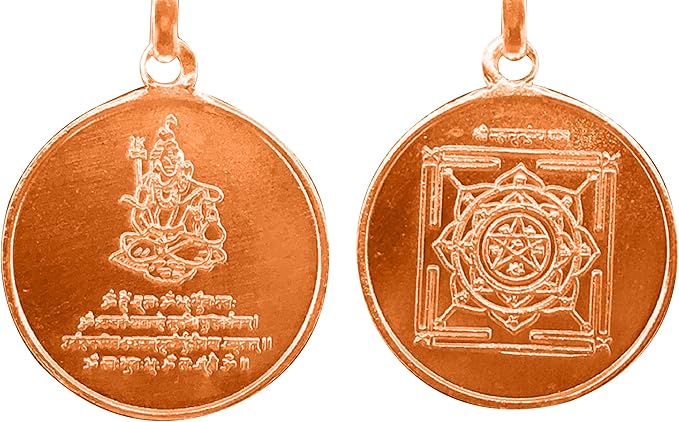 Mahamritunjaya Yantra Pendant In Pure Copper 999 Blessed And Energized Locket
