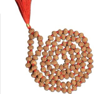 9 Mukhi Indonesian Rudraksha Mala 108 Beads 8mm-9mm Lab Certified