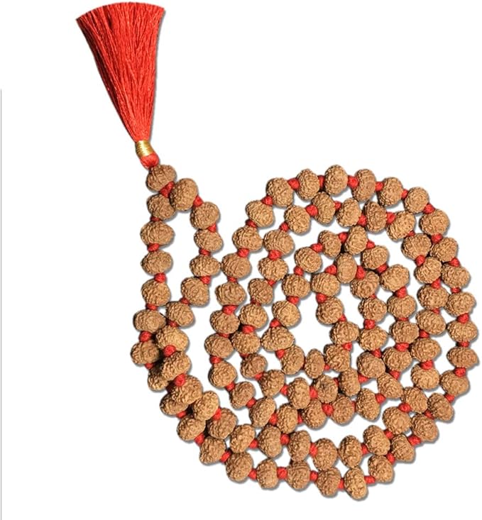 9 Mukhi Indonesian Rudraksha Mala 108 Beads 8mm-9mm Lab Certified