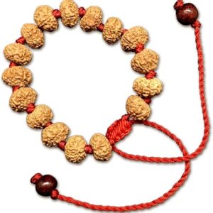 9 Mukhi Indonesian Thread Adjustable Bracelet 9mm-10mm Lab Certified