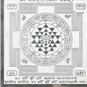 Shree Yantra In Silver 1.5 Inch Blessed And Energized