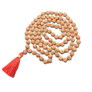 6 Mukhi Indonesian Rudraksha Mala 108 Beads (9mm-11mm)