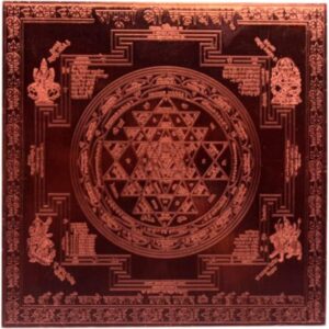 Shree Yantra In Thick Copper Energized (9 X 9 Inch)