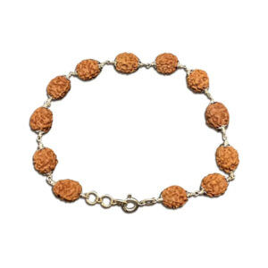 4 Mukhi Indonesian Rudraksha Bracelet In Silver