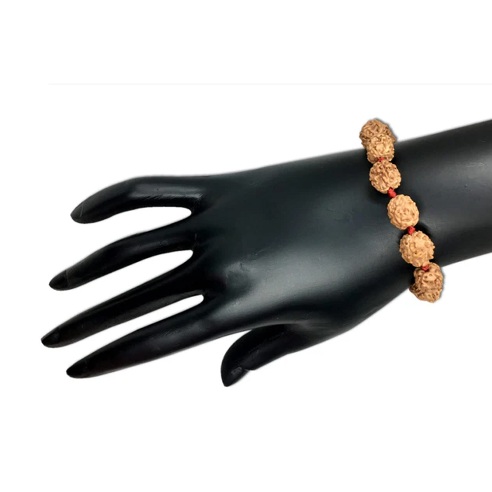 4 Mukhi Indonesian Rudraksha Bracelet In Silver - Image 2