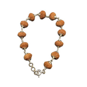 8 Mukhi Indonesian Rudraksha Bracelet In Silver