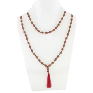3 Mukhi Indonesian Rudraksha Mala 108 Beads (7mm-9mm)