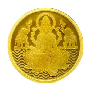 Laxmi Gold Coin 995 / Goddess Laxmi Coin In Yellow Gold Coin 24K Original Certified