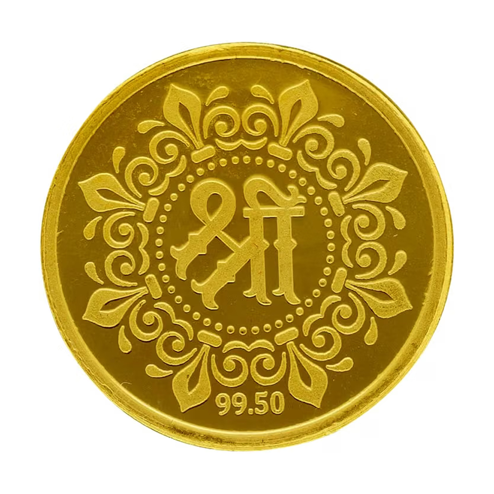 Laxmi Gold Coin 995 / Goddess Laxmi Coin In Yellow Gold Coin 24K Original Certified - Image 2