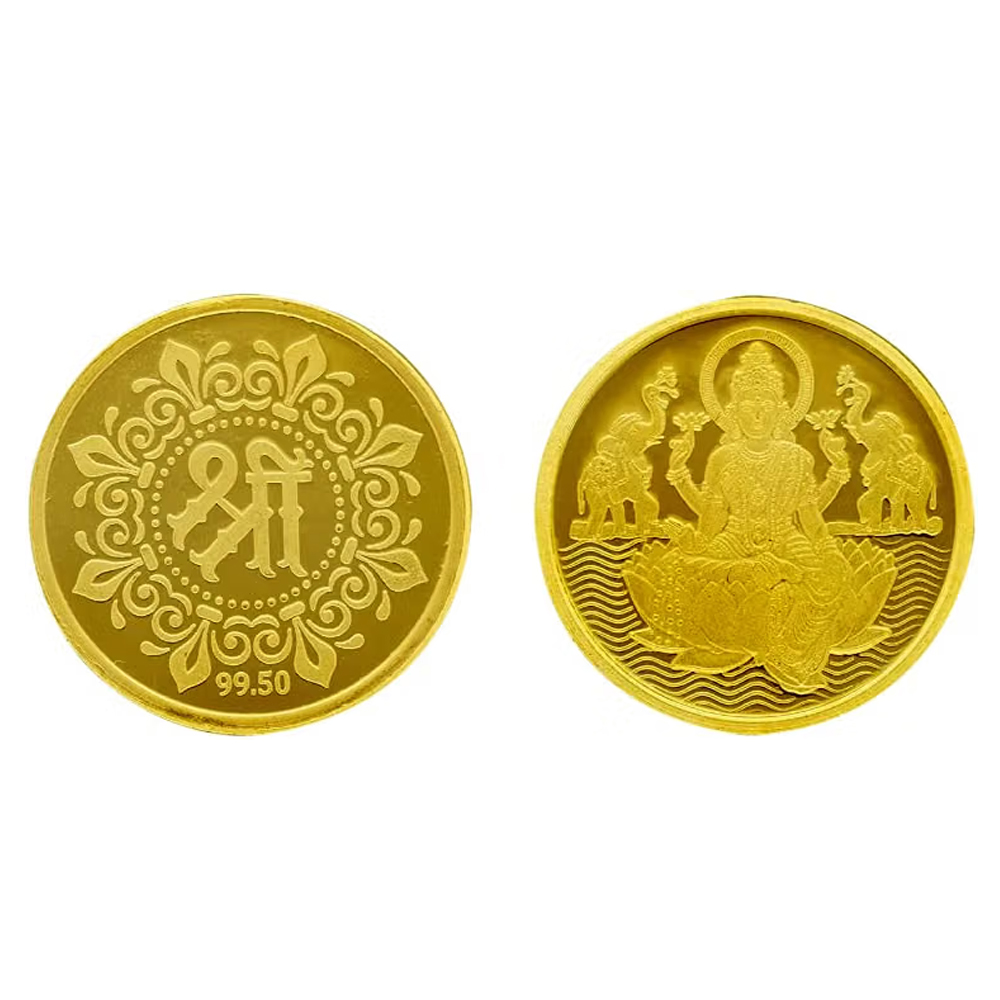 Gold Coin 24K Laxmi / 2 Grams Goddess Laxmi Coin Pure Yellow Gold 995 Certified Original - Image 3