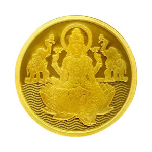 Goddess Laxmi Gold Coin 24K / 1 Gram Laxmi Coin In Pure Yellow Gold 995 Certified Original